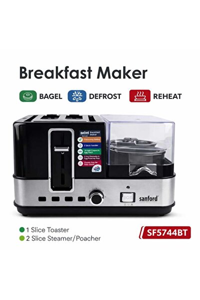 Sanford All In One Breakfast Maker Toaster Egg Cooker Steamer Combo