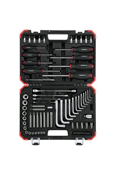 Gedore Set de chei Torx roșii, 1/4 " + 1/2 ", set de scule din 75 de piese (r...