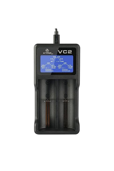 Generic XTAR VC2 USB Φορτιστής 2 Μπαταριών Li-ion με Οθόνη LCD