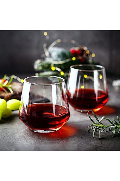 NVRA Italian Premium 370ML Aqua Crystal Clear Whiskey Glasses Set of 6 | Stur...