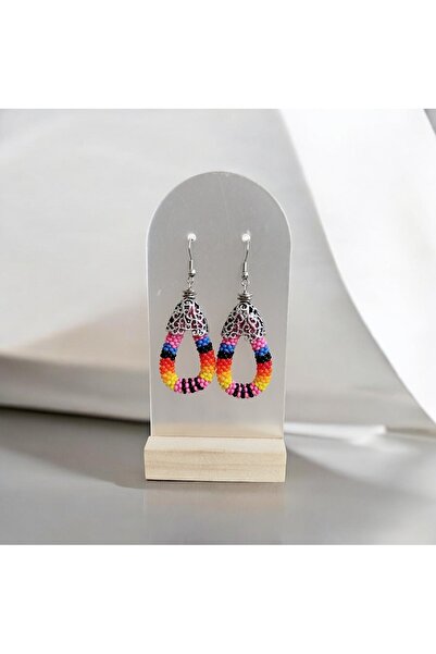 Pötikare Butik Atölye Beaded Knitted Earrings