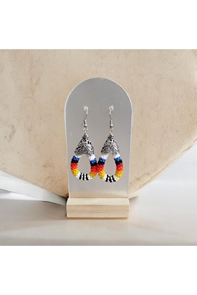 Pötikare Butik Atölye Beaded Knitted Earrings