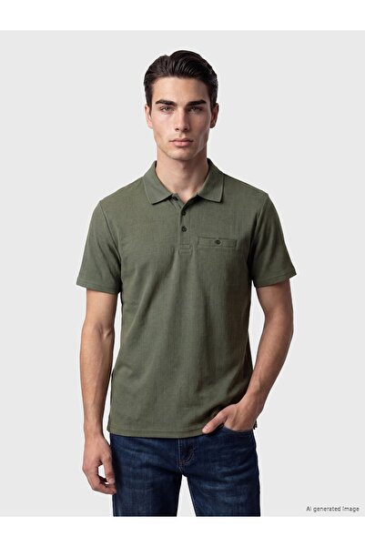 LC Waikiki Polo Yaka Textured Men's T-Shirt
