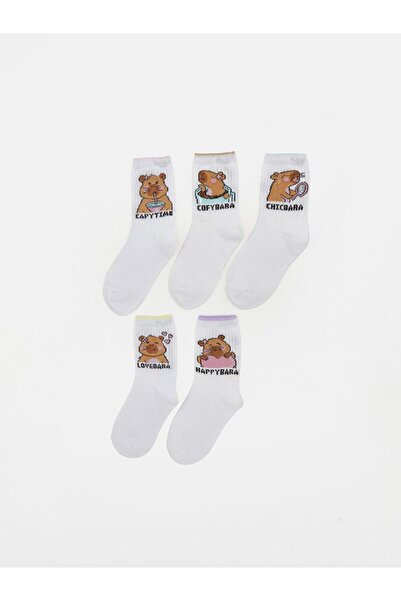 LC Waikiki Patterned Girl's Socks, Pack of 5