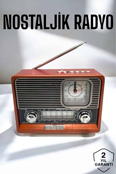 EMVERA Nostaljik Görünümlü USB Girişli Bluetooth Bağlantılı Radyo