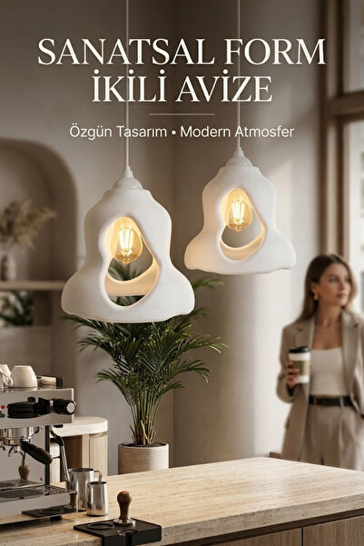 Oxyteez Sarkıt Salon Plastik Dekoratif Heykelsi Form Avize Modern Tasarım Tek...