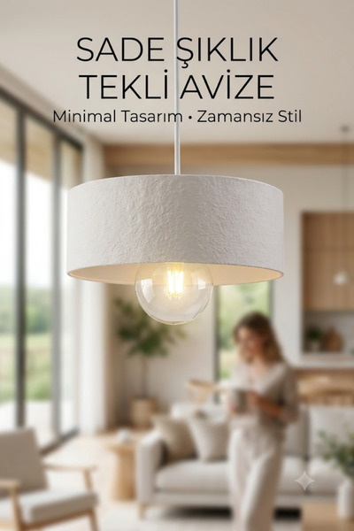 Oxyteez Modern Salon Plastik Ledli Sarkıt Avize Aydınlatma Tekli İkili Üçlü B...
