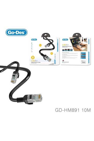 Go-Des Gigabit Ethernet Cable Cat6 Rj45 Network 3U Gold Plated Support 1000Mb...