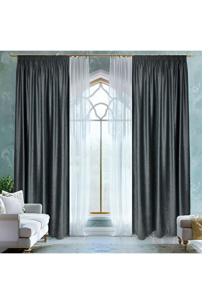 Arasya Home Design Draperie de Catifea Blackout 70% Gri