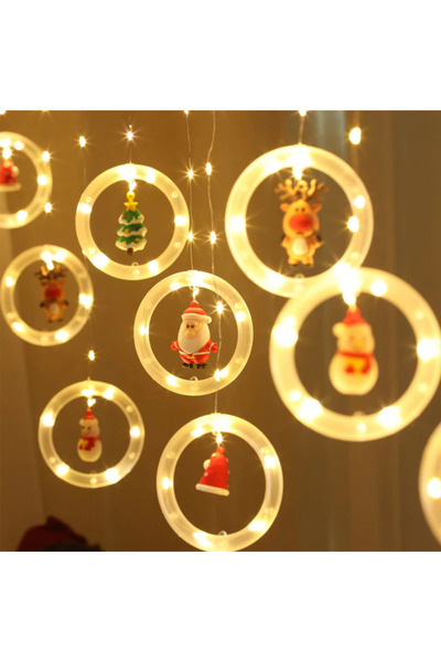 Vivendo Instalatie LED tip Perdea cu diferite forme pentru Craciun, 4m