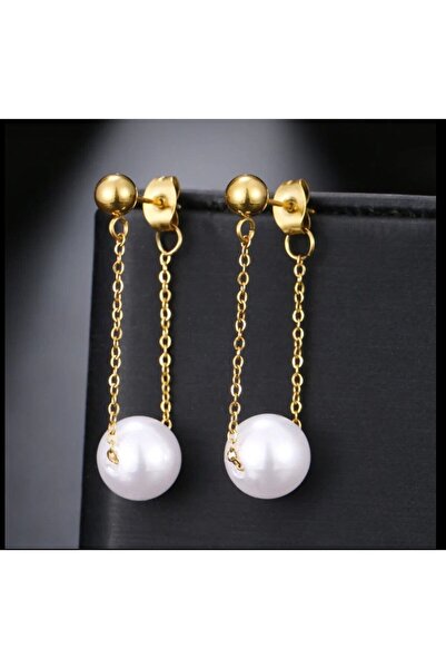 Shiklik Dangle Pearl Chain Women's Elegant Earrings