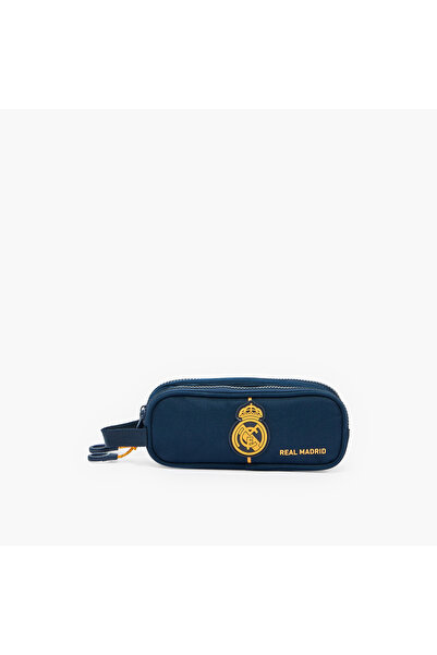 Real Madrid Logo Design Pencil Pouch with 2 Compartments