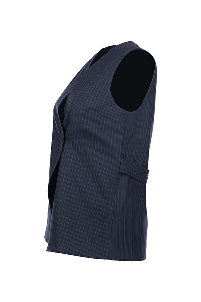 Unique fashion Unique Mode Vestă midi fără mâneci, cu decolteu în V, minimali...