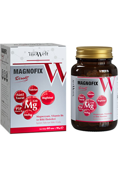 Inowelt Magnofix Magnezyum, Vitamin B6 ve Bitki Ekstreleri İçeren Takviye Edi...