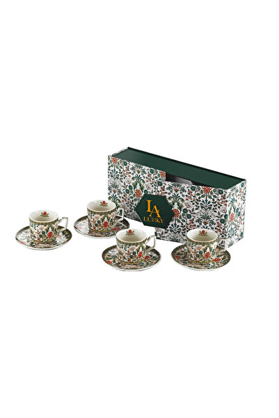 Lucky Art Liana Bone 4-Piece Coffee Cup Set 100 ml