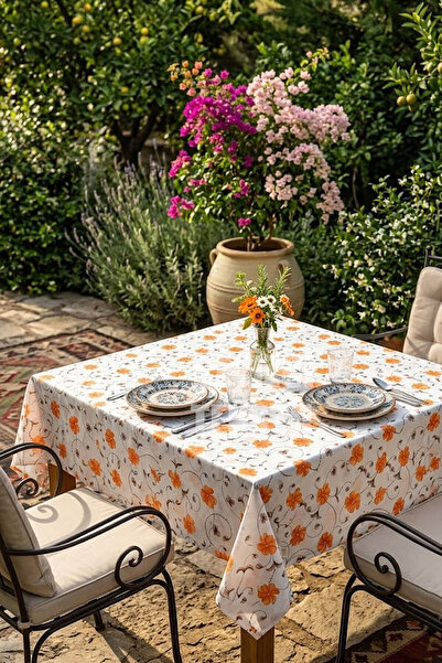 Çt Çeyizci Tekstil Digital Printed Tablecloth Table Cloth 170X170 cm Stain-Re...