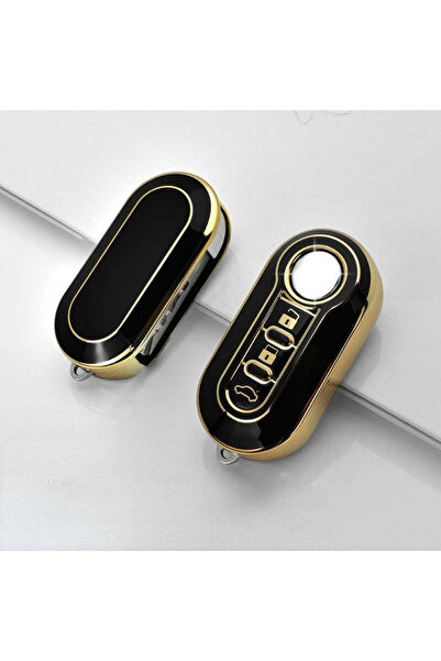 Alayjah TPU Car Flip Key Case Cover Shell for FIAT 500, Ducato, Punto, Panda,...