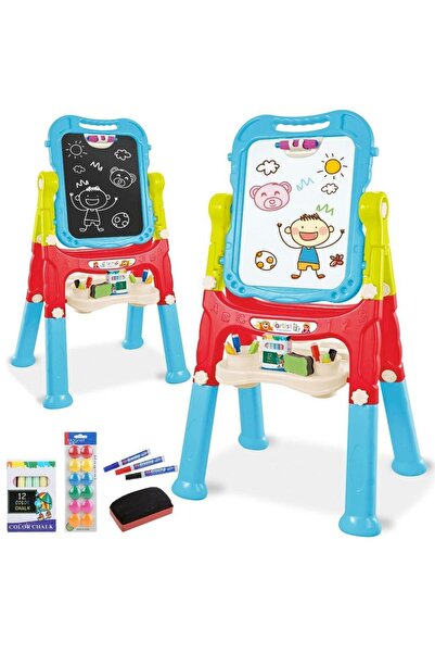 Vivendo Magnetic writing and drawing board with two sides and 48 accessories,...