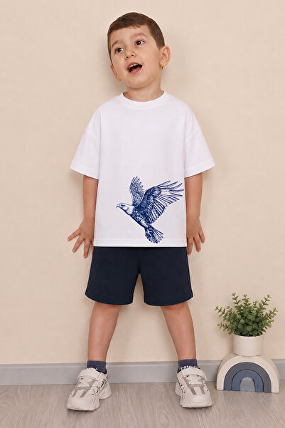 Belya Kids Wear Boy's Oversize T-Shirt Bottom 2 Thread Shorts Premium Quality...