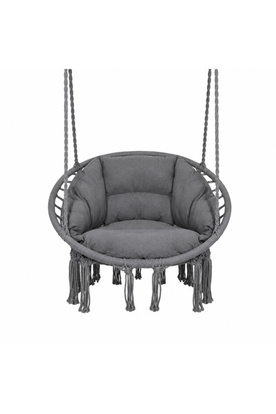OEM Scaun Suspendat Tip Leagăn Boho cu Pernă Confortabilă, Cadru Metalic, Cap...