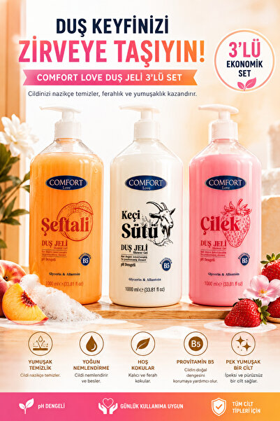 Comfort Love Duş Jeli 3'lü Set