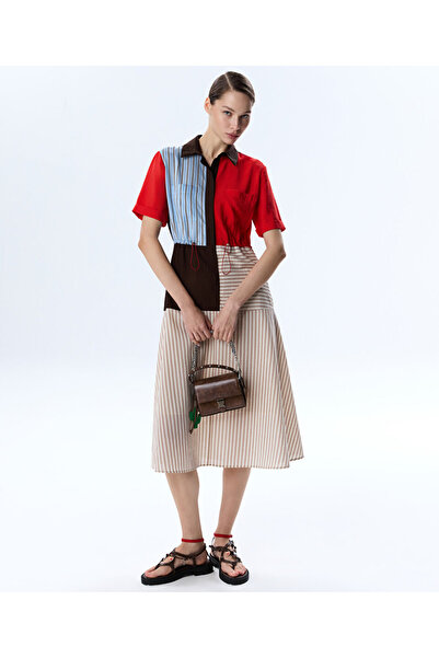 Twist ELASTİK BEL COLORBLOCK ELBİSE