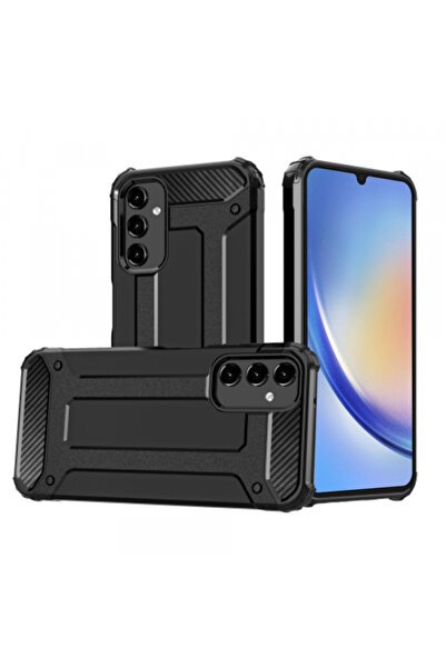 Techsuit Калъф за Samsung Galaxy A34 A346, Techsuit, Хибриден брониран, Черен