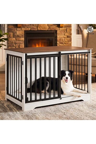 Elindor ®   Cușcă pentru animale, tip mobilier, potrivită, mărime L, 100 x 60...