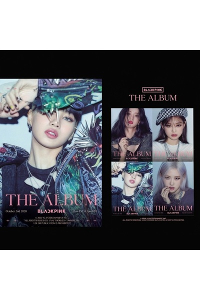 Pop 4 بطاقات/ مجموعة Black Pink من ألبوم the album ( loveslck girls) ( النسخ الأصلية )