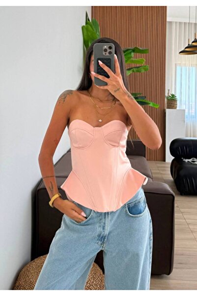 My Blog Pink Rope Tied Bustier - 8507