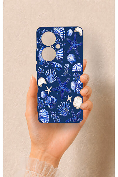 Vip Case Oppo Reno 11F Uyumlu Deniz Kabuğu Desenli Silikon Kılıf