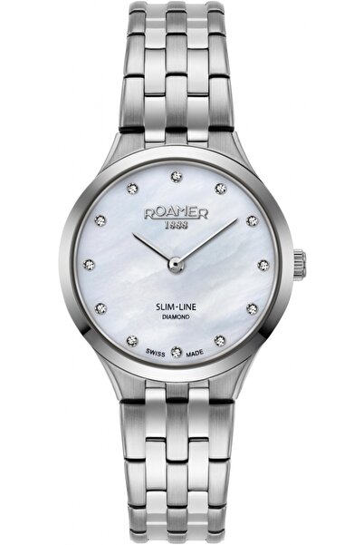 Roamer ceas de damă 512847 41 89 20 — clasic argintiu cu diamante