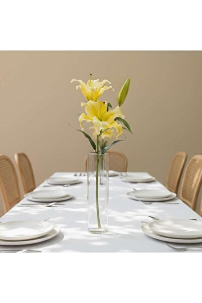 PAN HOME Artificial Real Touch Lily Stem Flower H81cm - Yellow