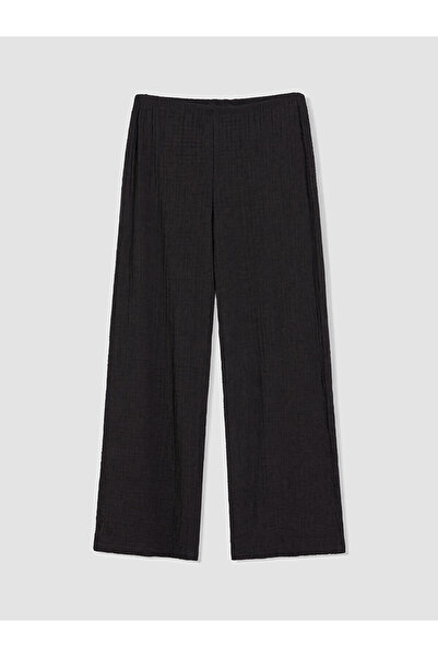 LC Waikiki Vizyon New Season Elastic Waist Textured Women's Trousers