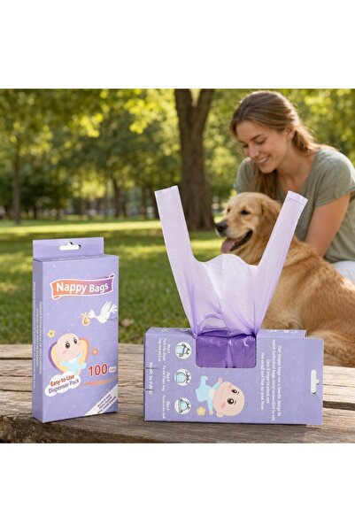 Generic 200 Biodegradable Scented Diaper Disposal Bags Tie Handle Leak Proof ...