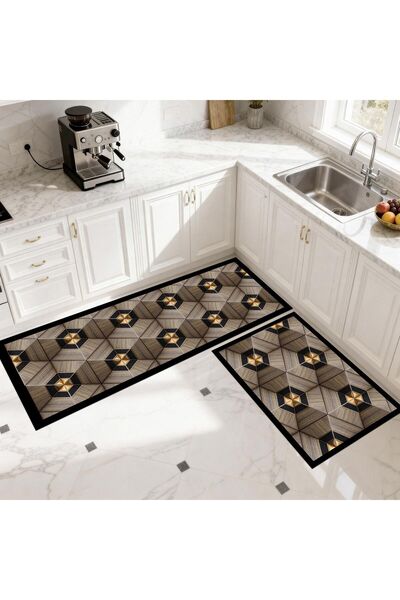 Royal Set covoare de bucatarie 2 bucati ( 1 buc 50 x 120 cm, 1 buc 50 x 60 cm)