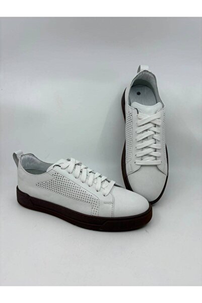 Papuccu White Men's Leather Shoes