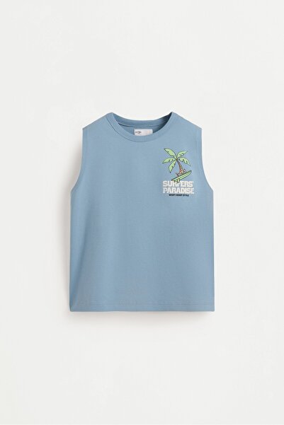 LEFTIES Baskılı kolsuz t-shirt