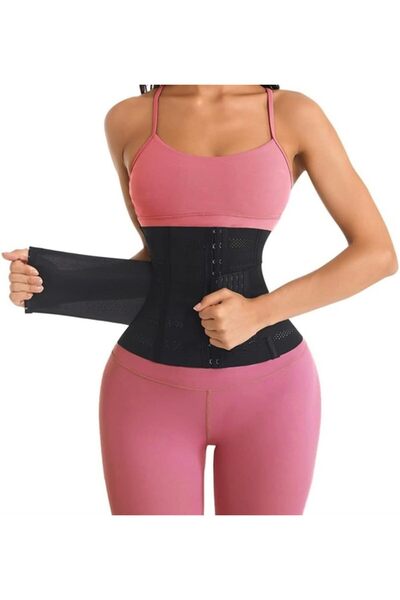 Arabest Waist Trainer Lumbar Support Posture Corrector Corset for Women Black