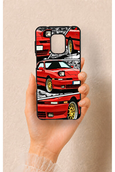 Vip Case Redmi Note 9 Pro 9S Uyumlu Kırmızı Supra Desenli Silikon Kılıf