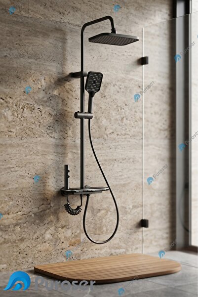 PUROSER Yeni nesil Ambiyans ışıklı Led göstergeli Dijital Duş Sistemi