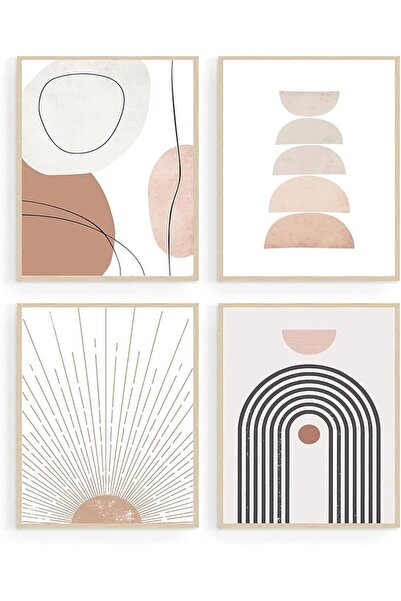 ESSESORIES Minimalist Boho Mid Century Modern Geometric Aesthetic Poster Wall...