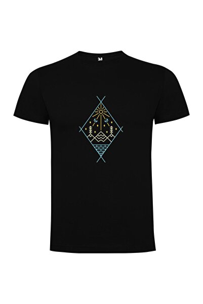 iLovePrints Symmetrical Mountain Landscape Tshirt