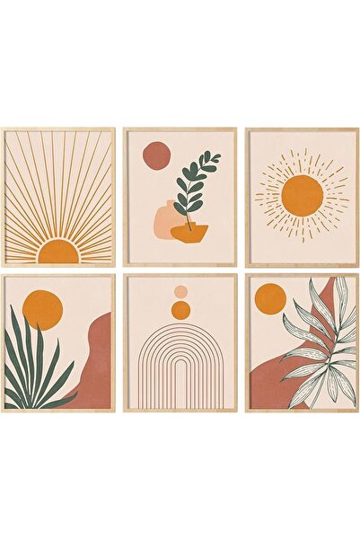 ESSESORIES Boho Décor Gallery Mid Century Modern Aesthetic Poster Wall Art Ro...