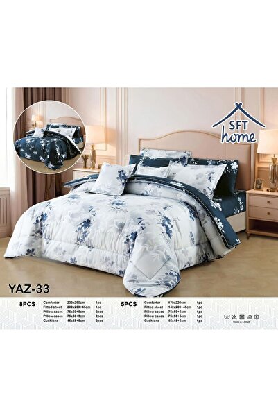 SFT Nefirin Summer Bedspread - 8 Pieces - Soft Microfiber - Textured - 250X23...