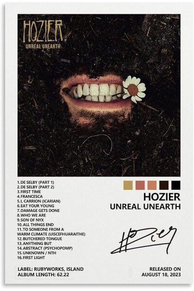 ESSESORIES Hozier Unreal Unearth Album Cover Music Poster Wall Art Room Decor...