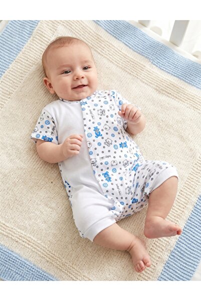 MiniKids Salopeta bebe, imprimata ursi albastrii