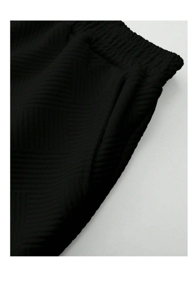 The Casius. Compleu tricou maneca scurta și pantaloni scurți bărbați, material texturat