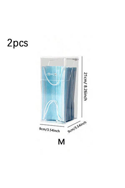 choice2 M 2pcs 1/2pcs-Transparent Mask Storage Box with Cover Dust Mouth and ...