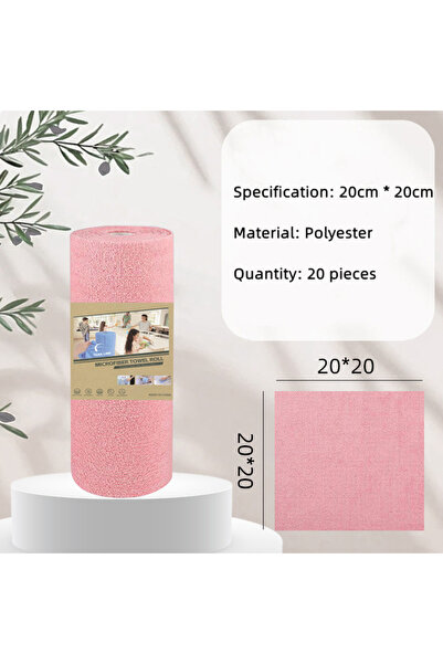 choice2 Small--pink 1Roll 20Sheets Reusable Microfiber Cleaning Wipes Househo...